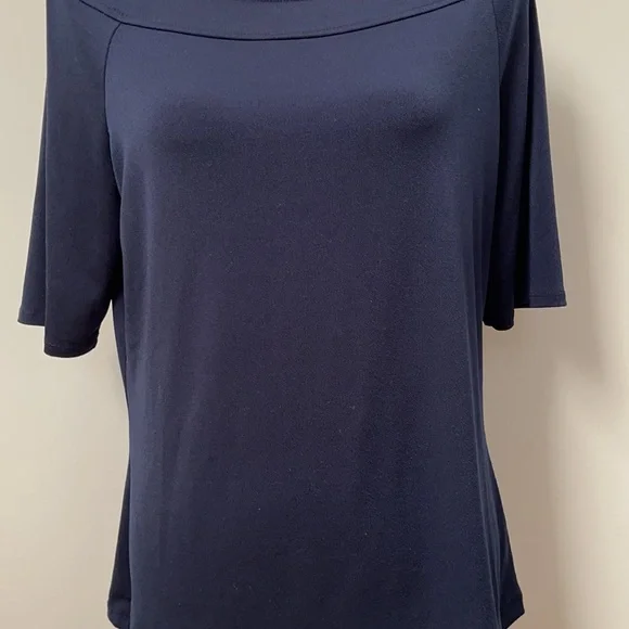 The Limited Navy Short Sleeve Blouse - Picture 6 of 15